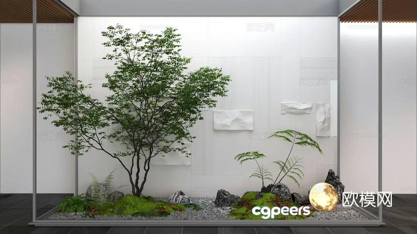 Indoor landscape 3D model
