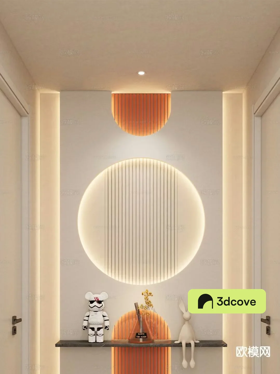 Cream style corridor entrance hall