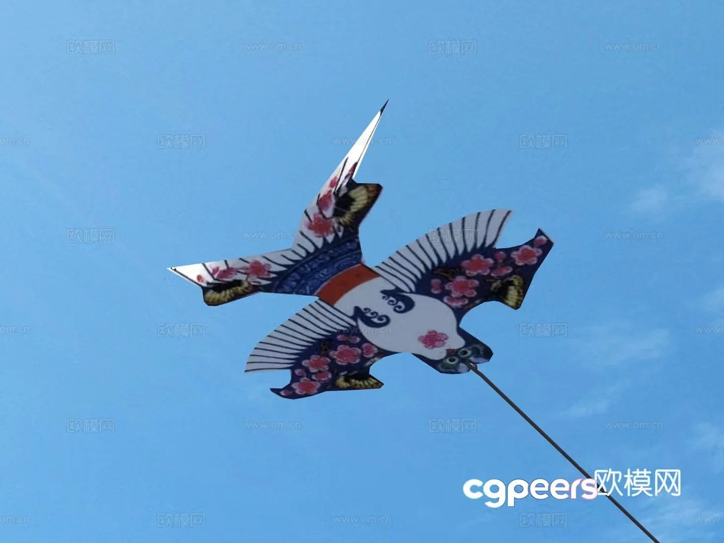 Kite toys ornaments decorative 3d model