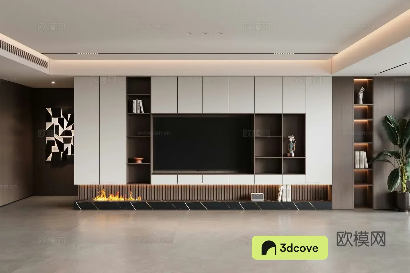 Modern TV background wall