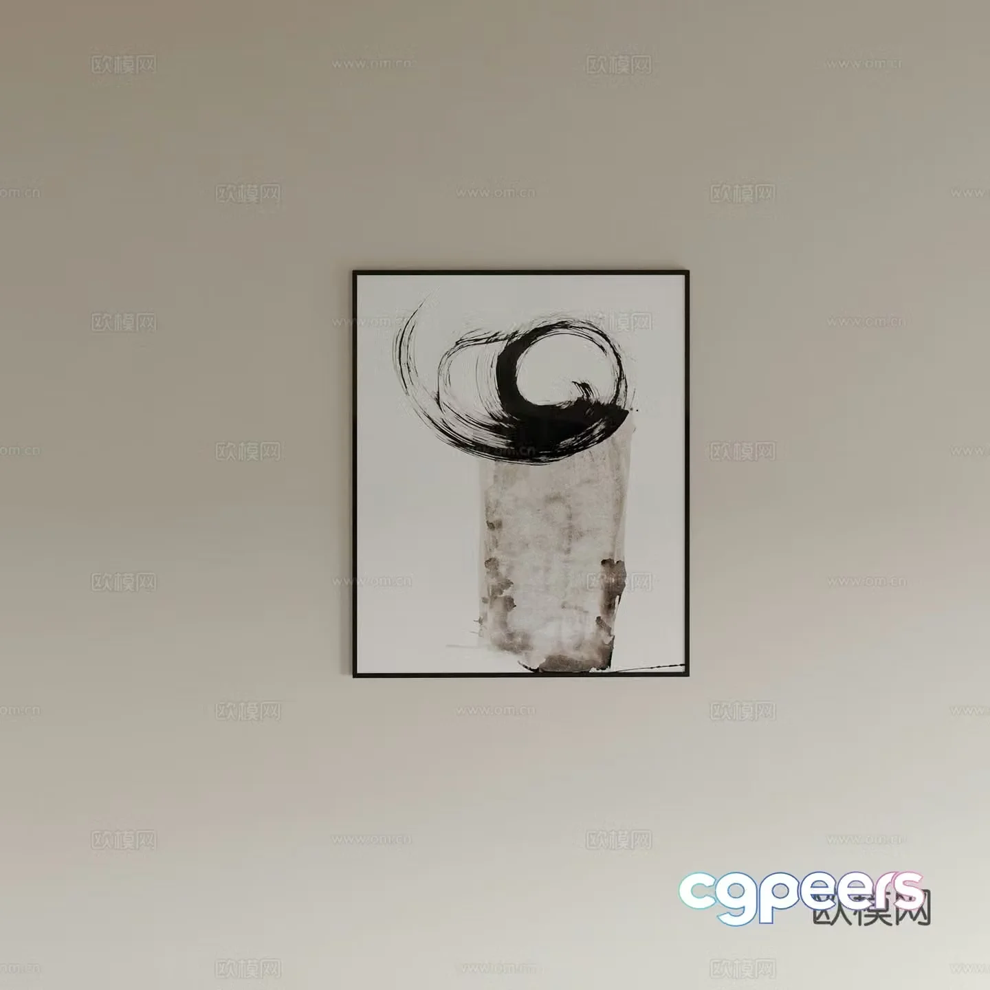 Abstract painting Hanging painting Decorative painting Art painting 3d model