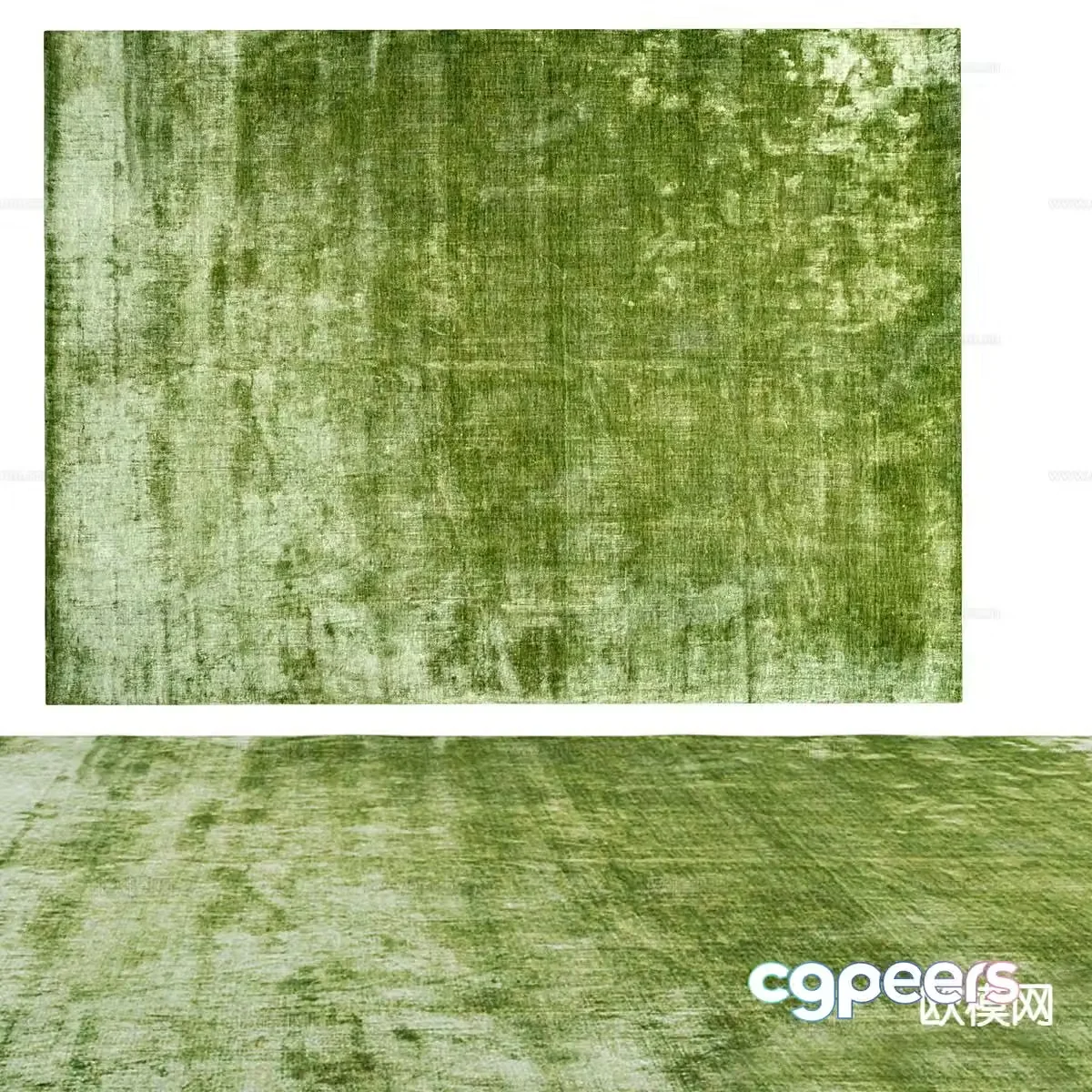 Modern green carpet 3d model