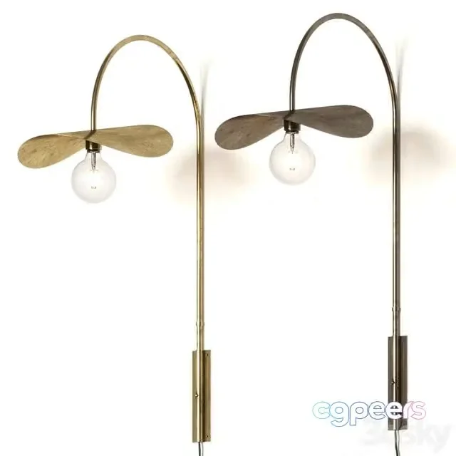 3ds Max Free – Madam Stoltz Metal Aged Brass & Bronze Wall Lamp