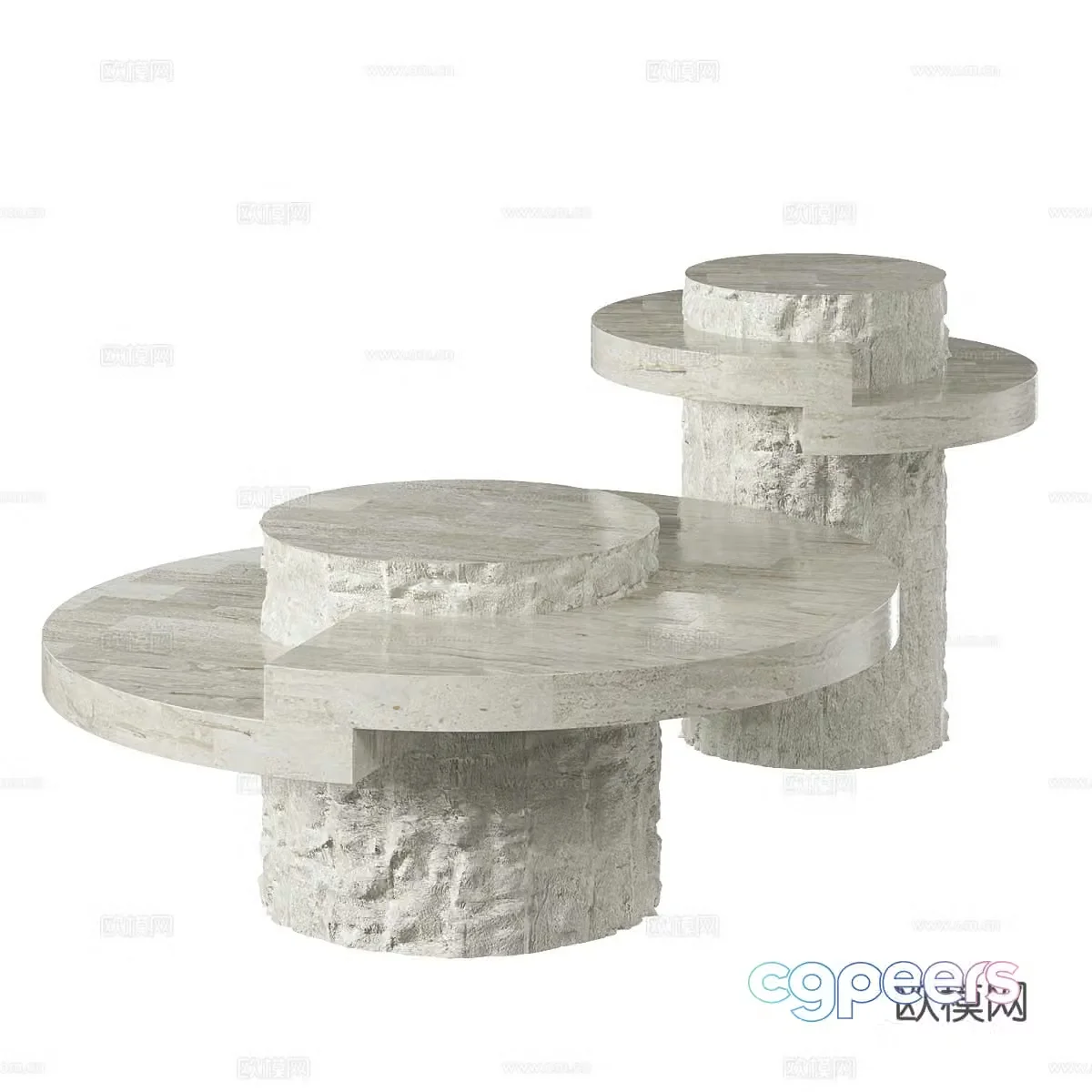 Modern Wasabi TIERRA Coffee Table 3D Model