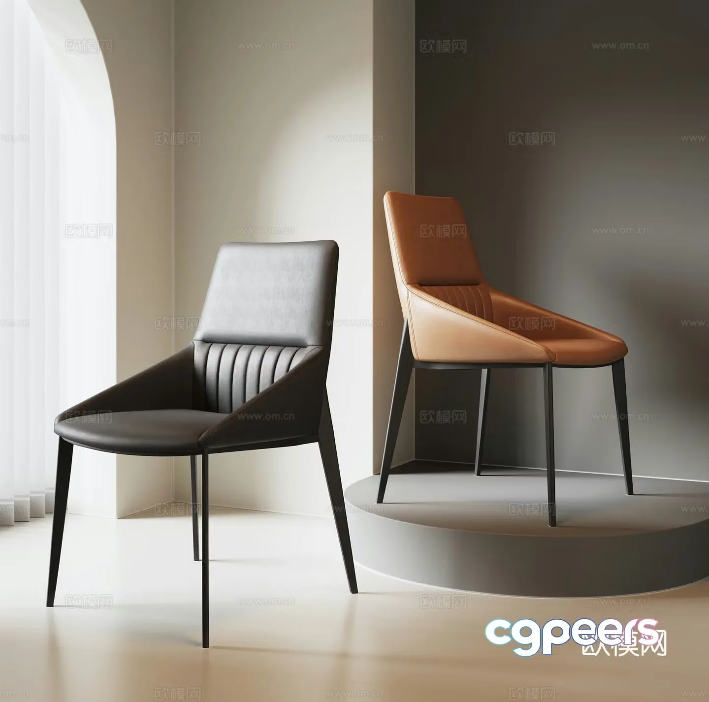 Modern single chair 3d model