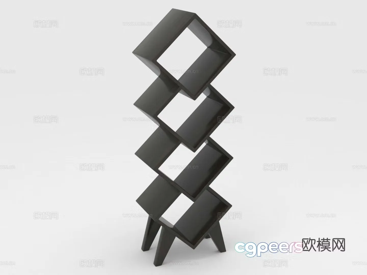 Shelf Bookshelf Exhibition rack Floor stand 3D model
