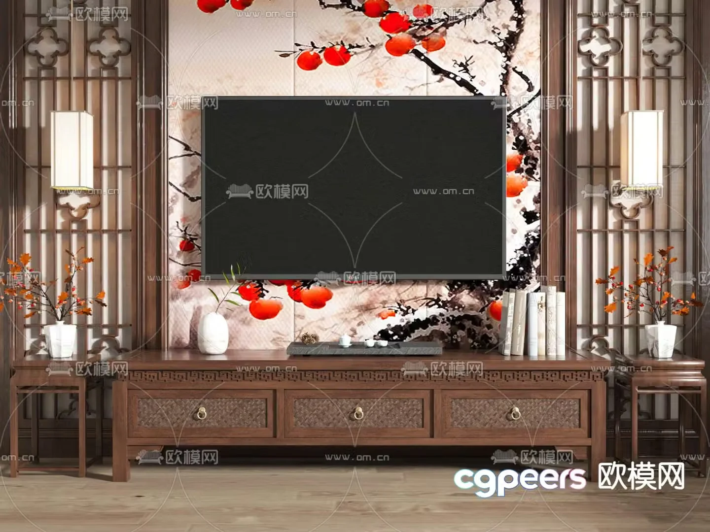 Chinese TV cabinet 3d model