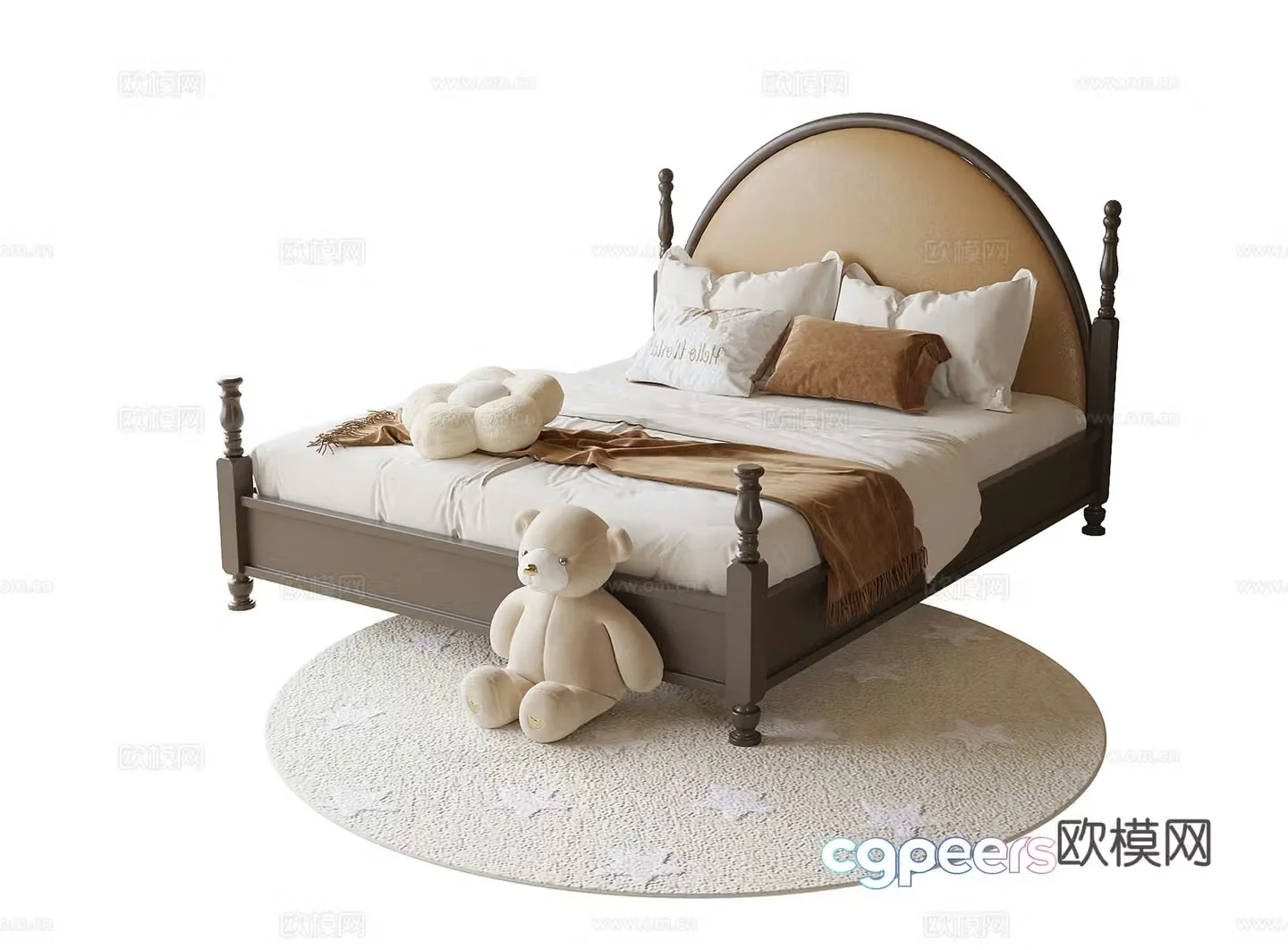 French children’s bed 3D model
