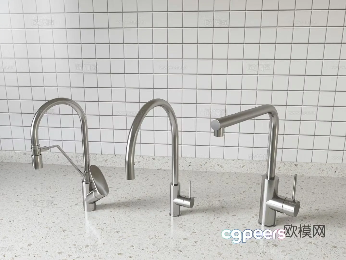 Faucet Faucet Stainless steel faucet Kitchen faucet Bathroom faucet Hardware 3D model
