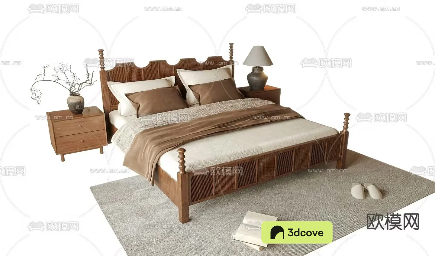 Medieval style double bed