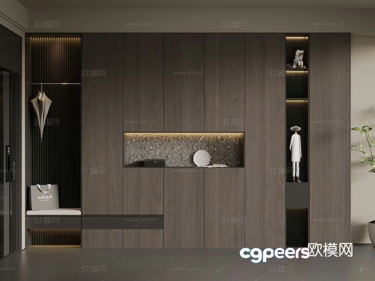 Middle Chinese style shoe cabinet partition shoe cabinet entrance shoe cabinet 3d model