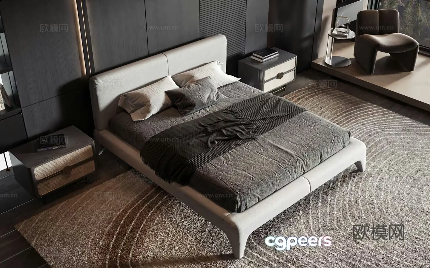 Modern style product bed 3d model