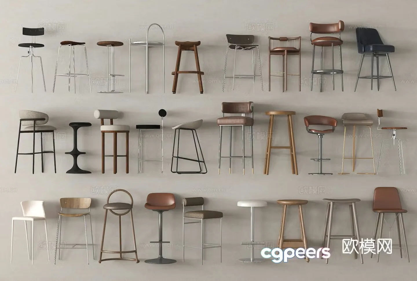 Bar chair Bar stool High chair Bar stool 3d model
