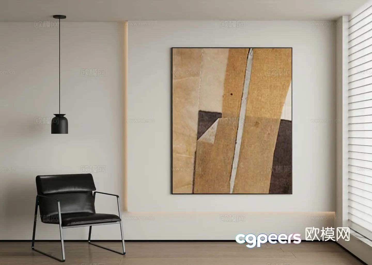 Modern decorative painting 3d model