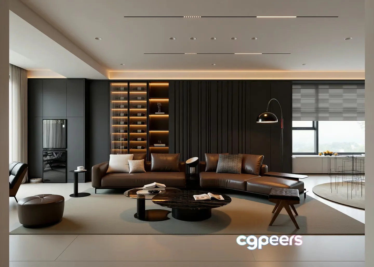 Modern Living Room 3D Model – 23230 – VRAY Render