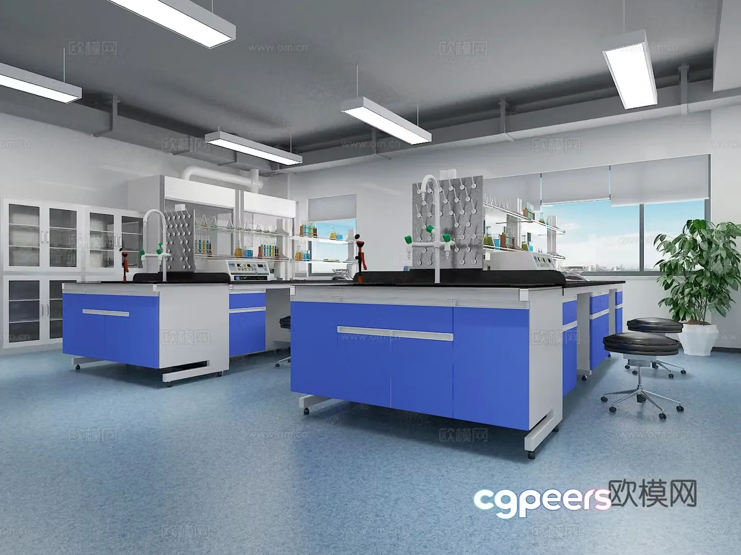 Modern laboratory 3d model