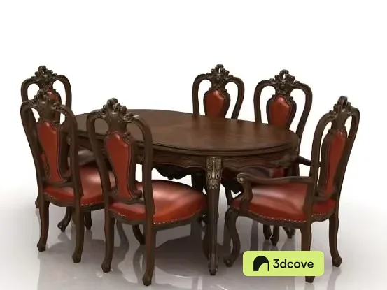 A Dining Table With Chairs