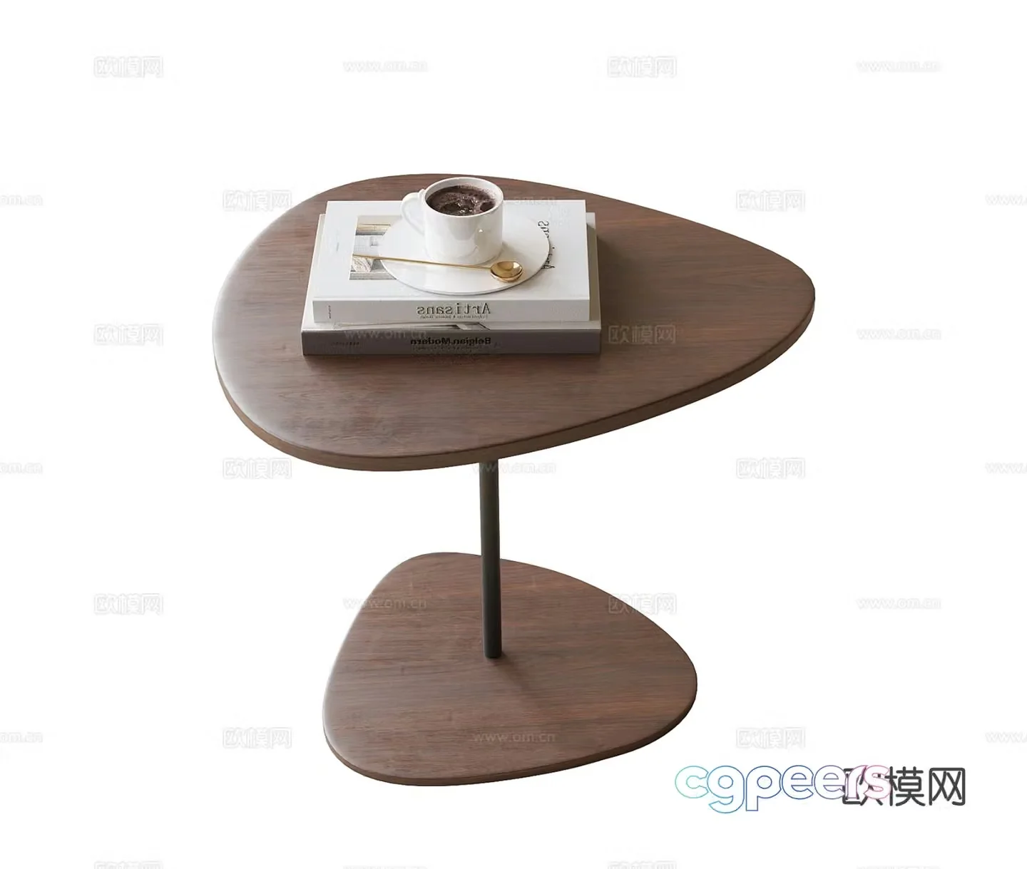 Medieval style side table and corner table 3D model