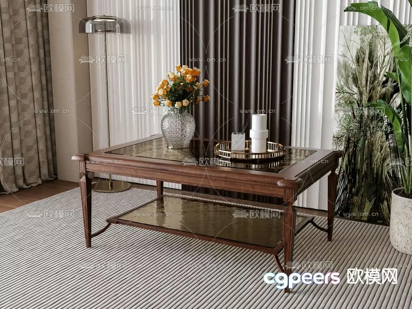 American coffee table 3d model