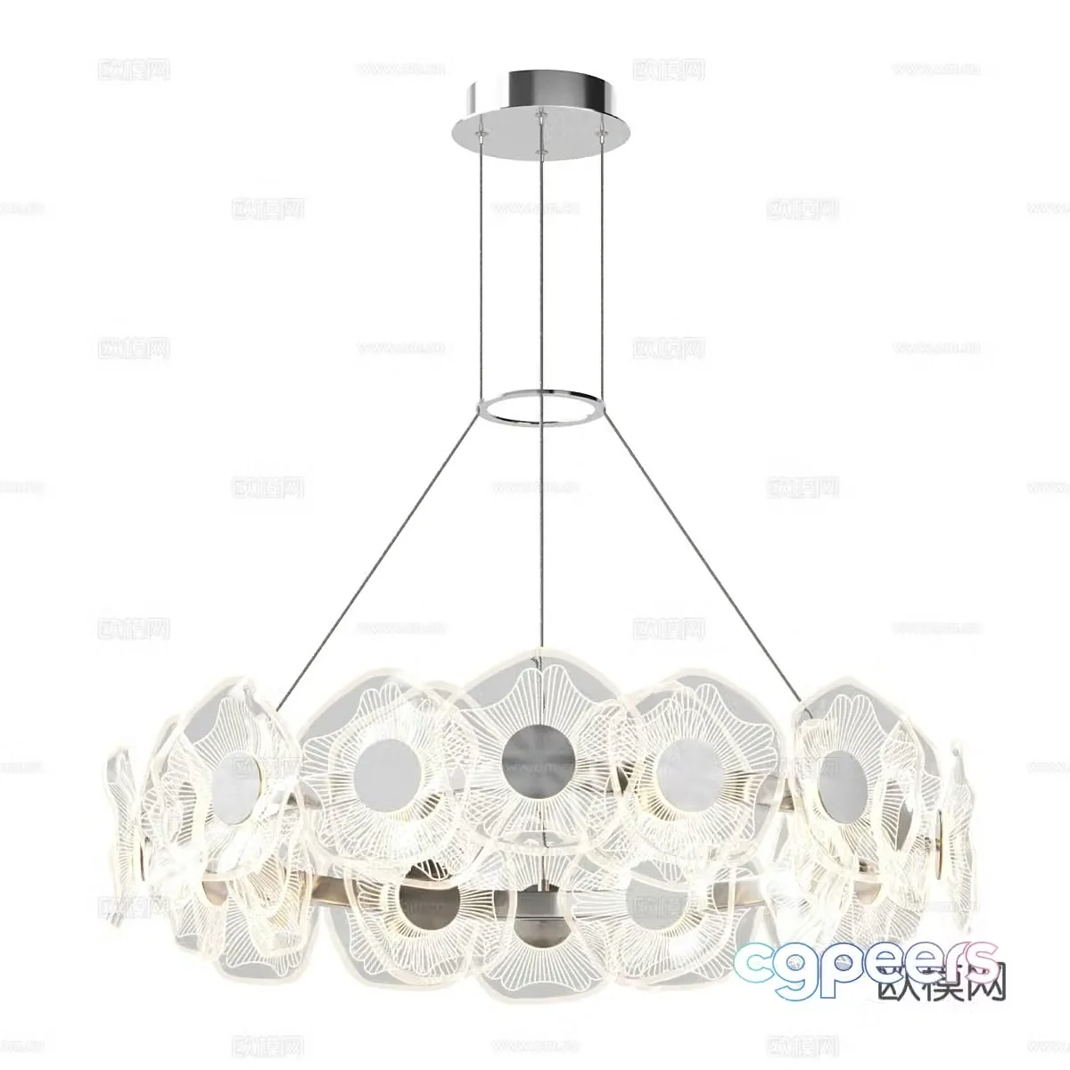 Modern simple chandelier chandelier simple chandelier dining chandelier living room chandelier 3d model
