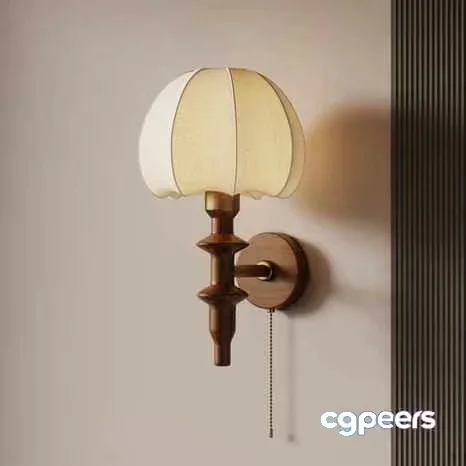 Gold Light Fixture 3D Model – 10284 – VRAY Render