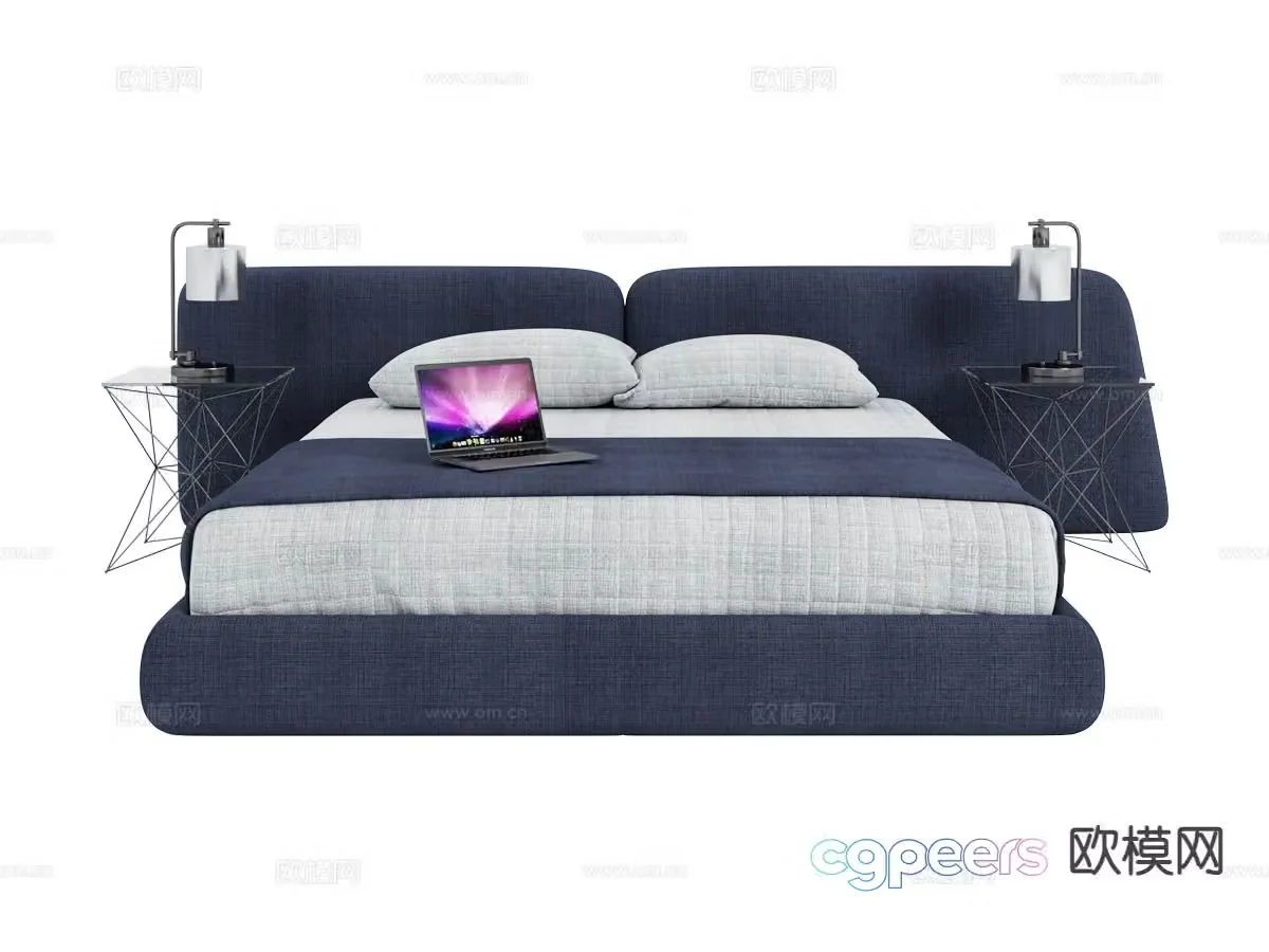 Amura-Lapis Bed modern double bed 3d model