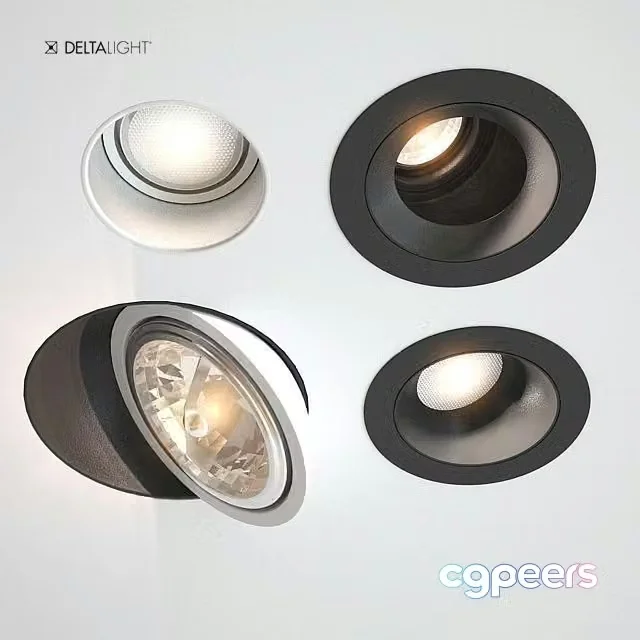 3ds Max Free – Downlights delta light 5 types 02