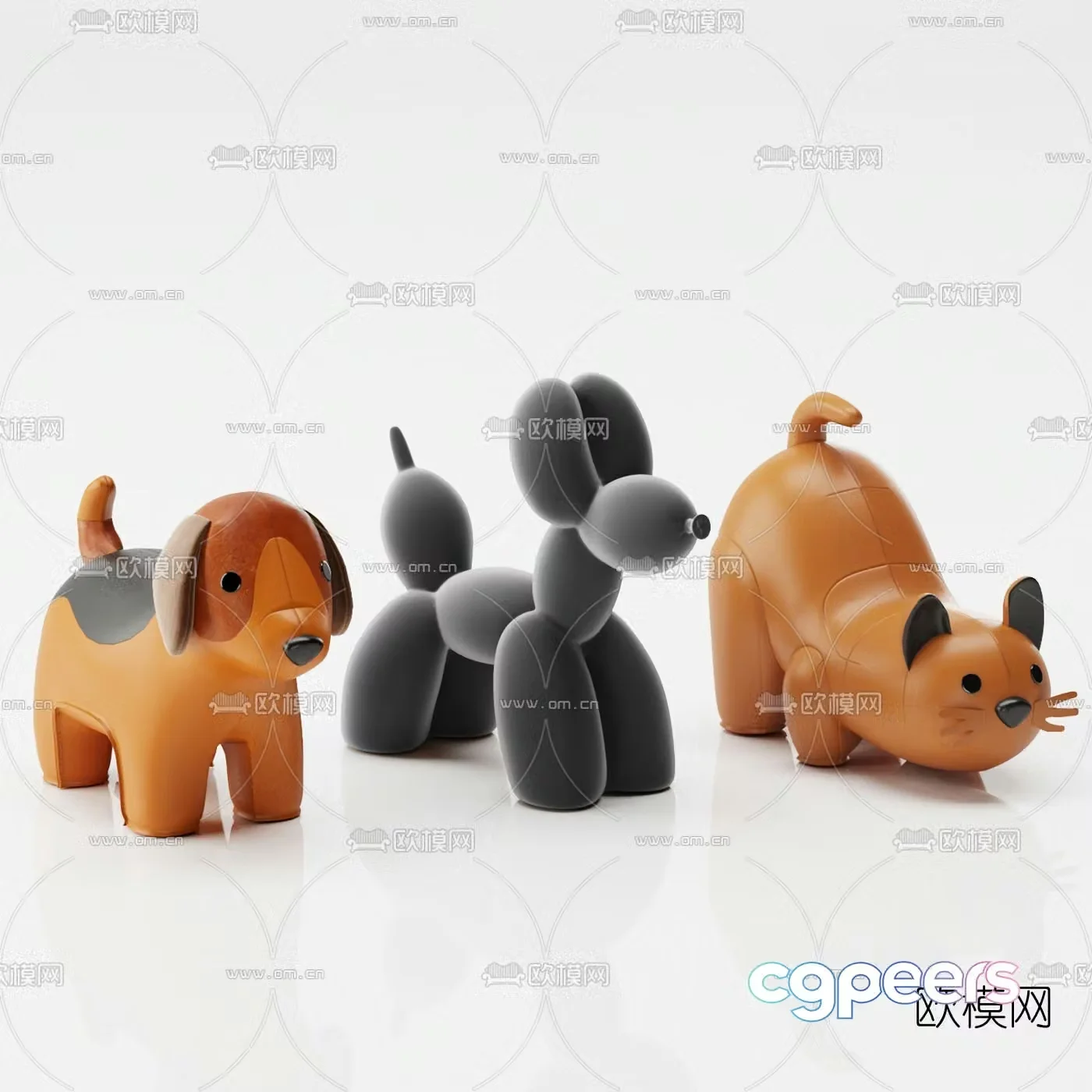 Modern children’s animal seat 3d model
