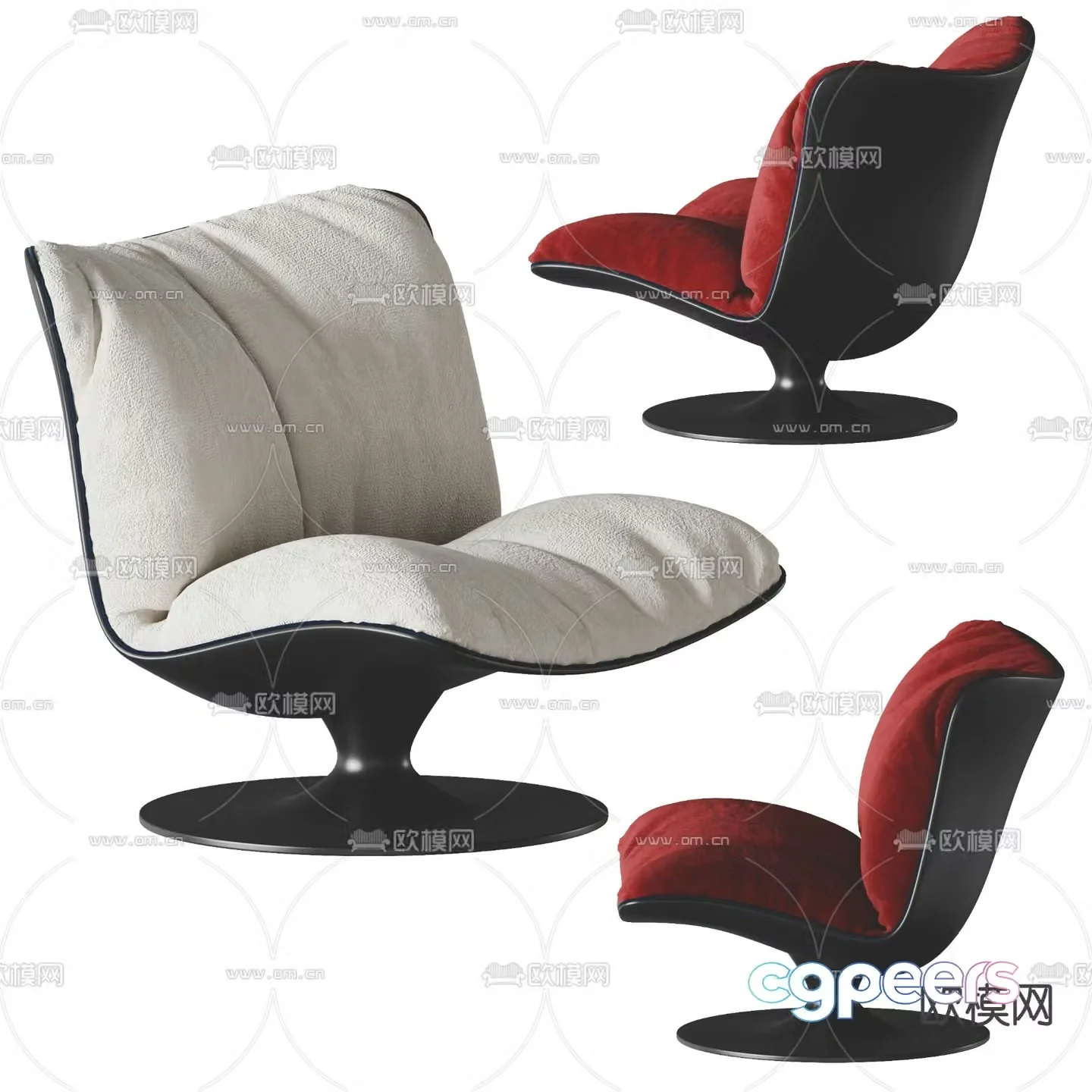Modern sofa chair leisure chair lounge chair 3d model