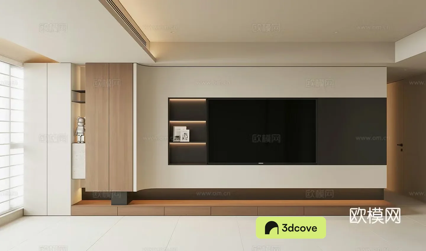 Modern TV background wall