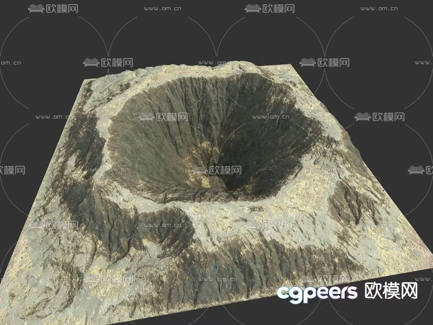 crater 3d model
