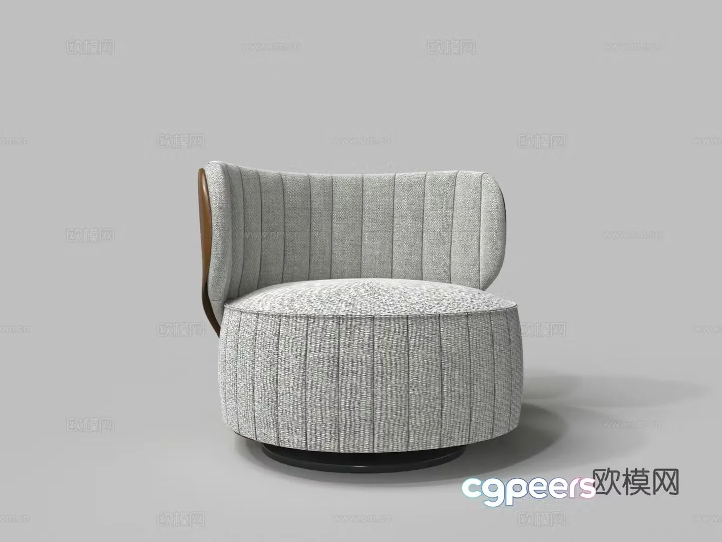Modern single fabric sofa 3d model