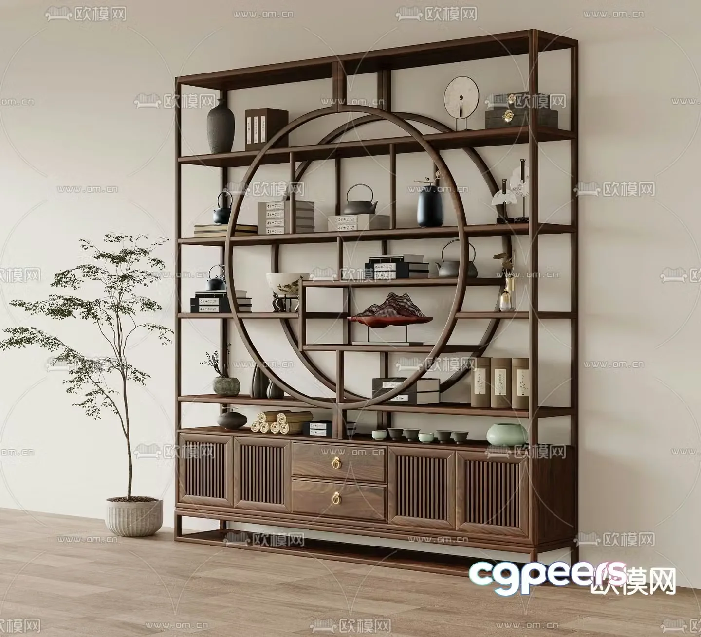 Bogu rack new Chinese style storage rack display rack 3d model