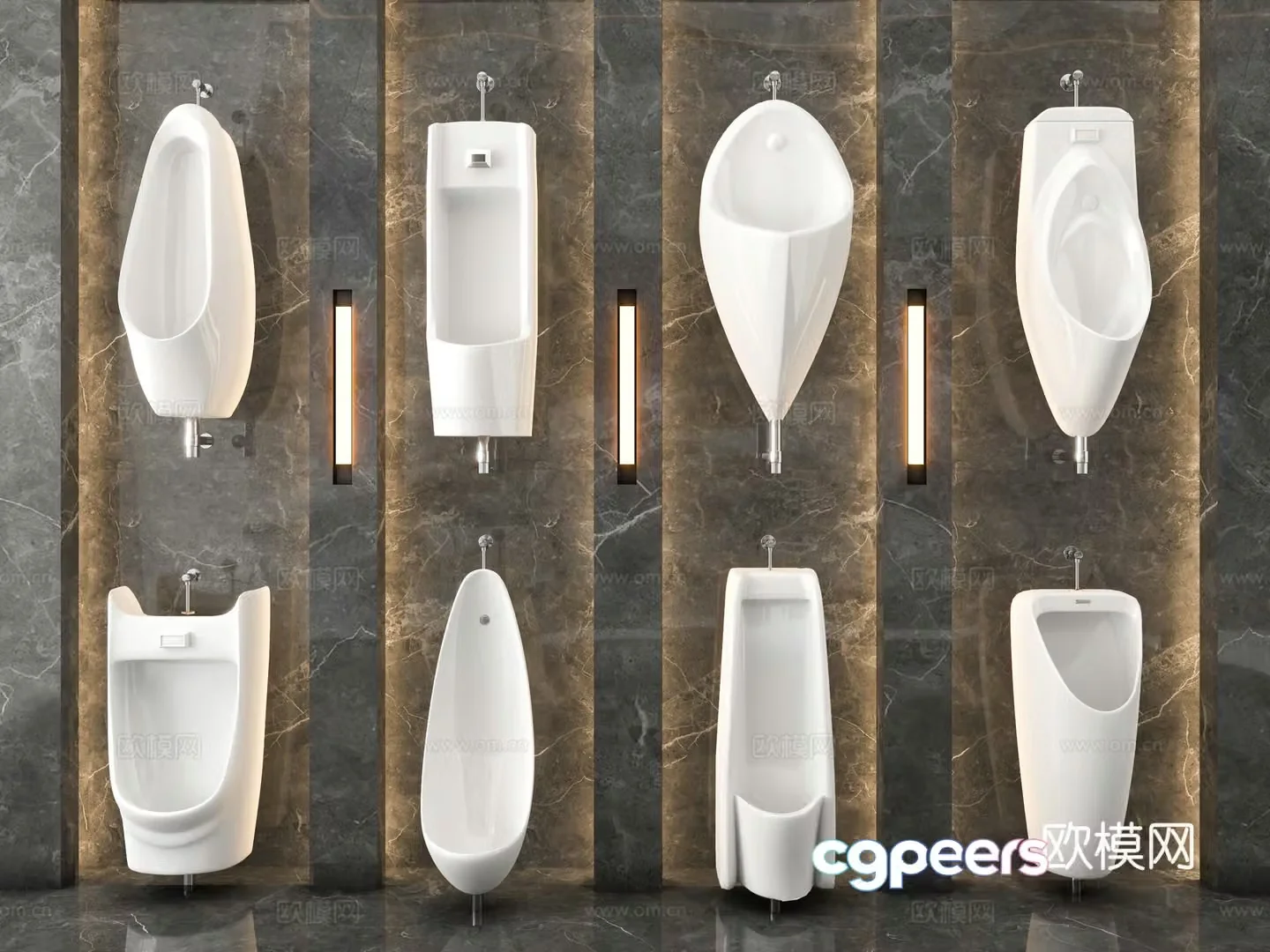 urinal urinal urinal toilet public bathroom 3d model