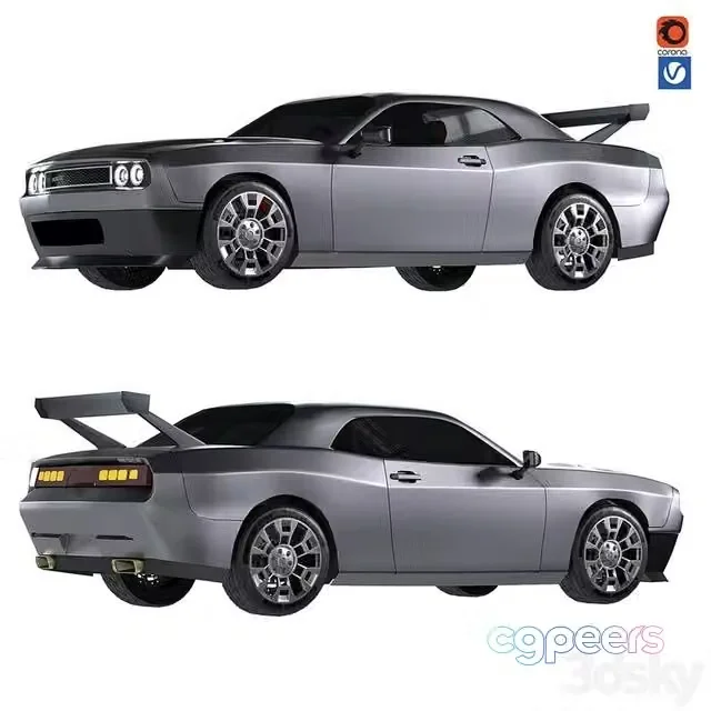 3ds Max Free – Dodge Challenger