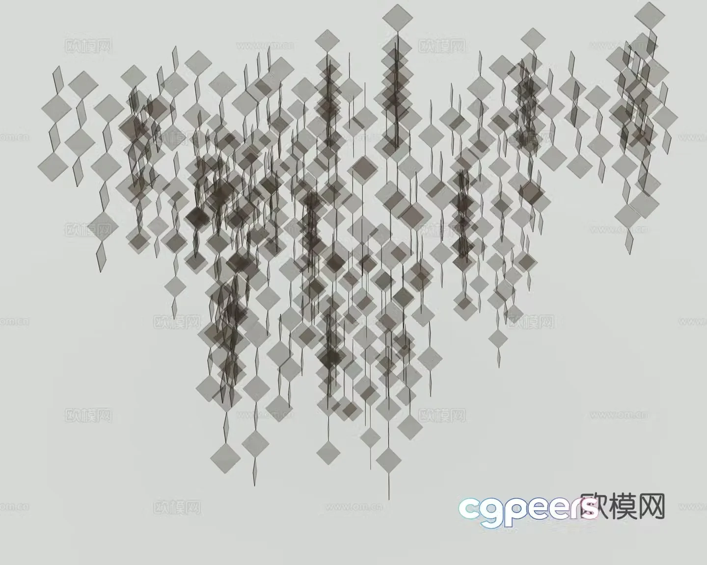 Modern chandelier 3d model