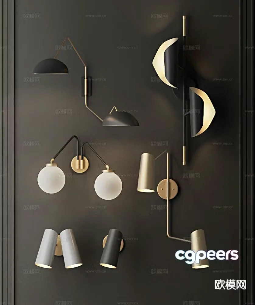 Light luxury wall lamp 3D model