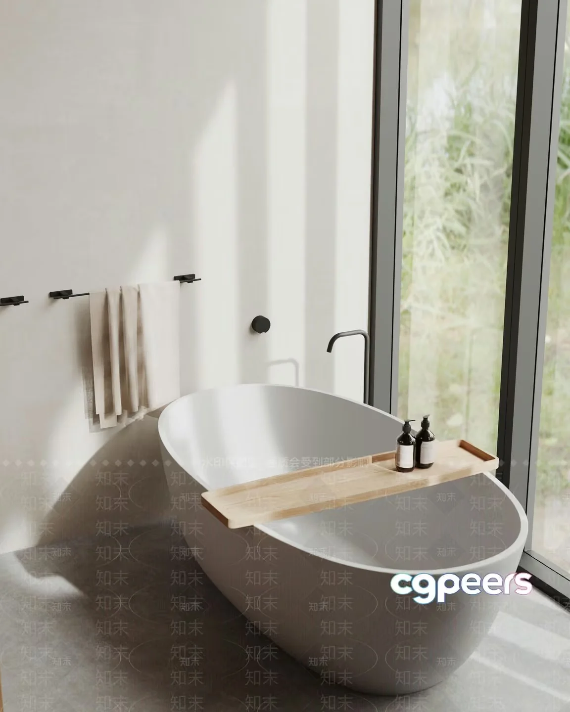 A Modern Bathroom 3D Model – 12501 – VRAY Render