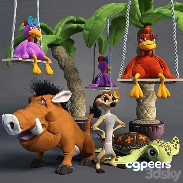 3ds Max Free – Timon and Pumbaa