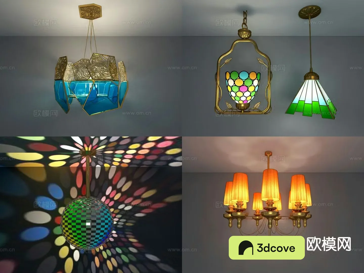 Modern ktv color chandelier ball light