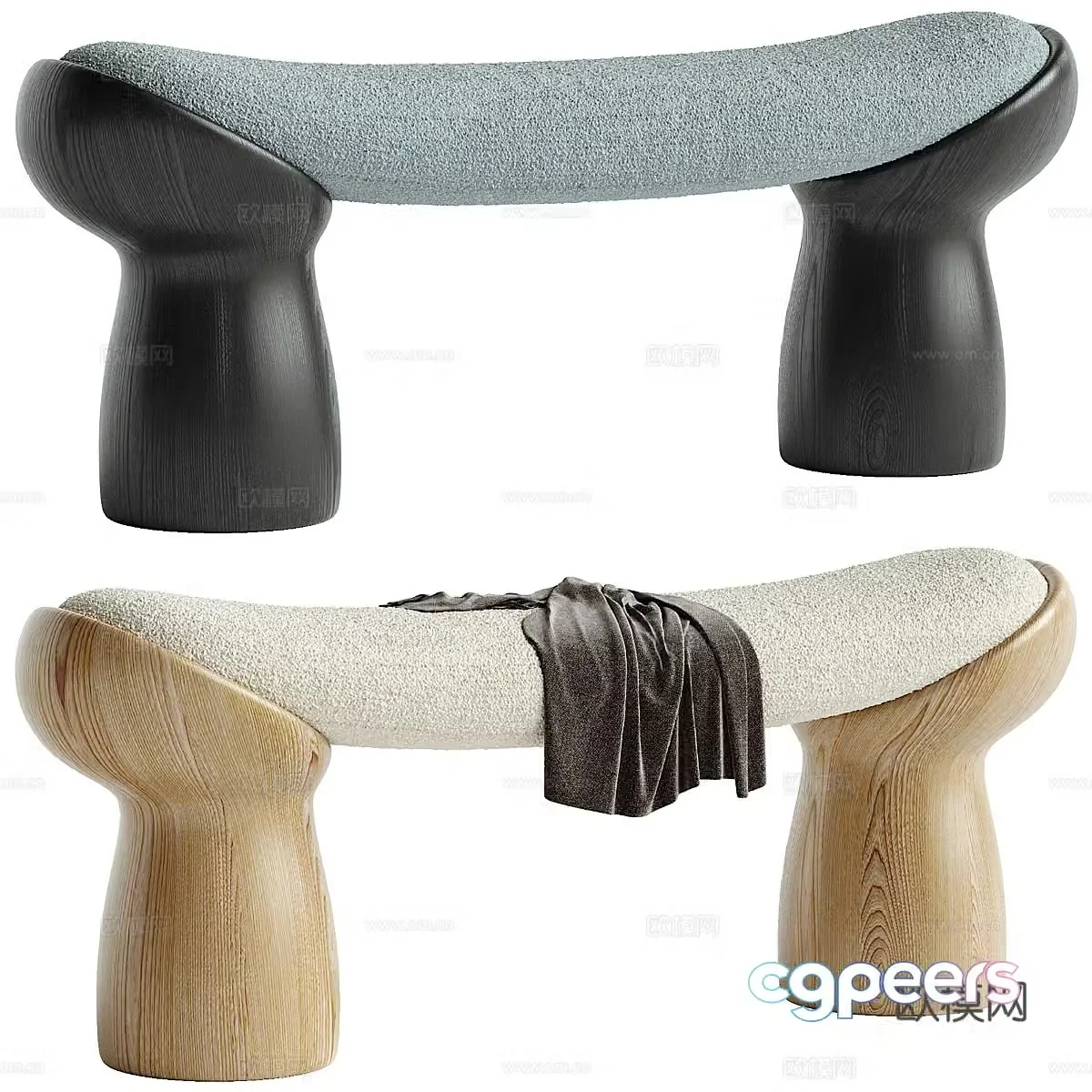 New Chinese style Sonia bench 3D model
