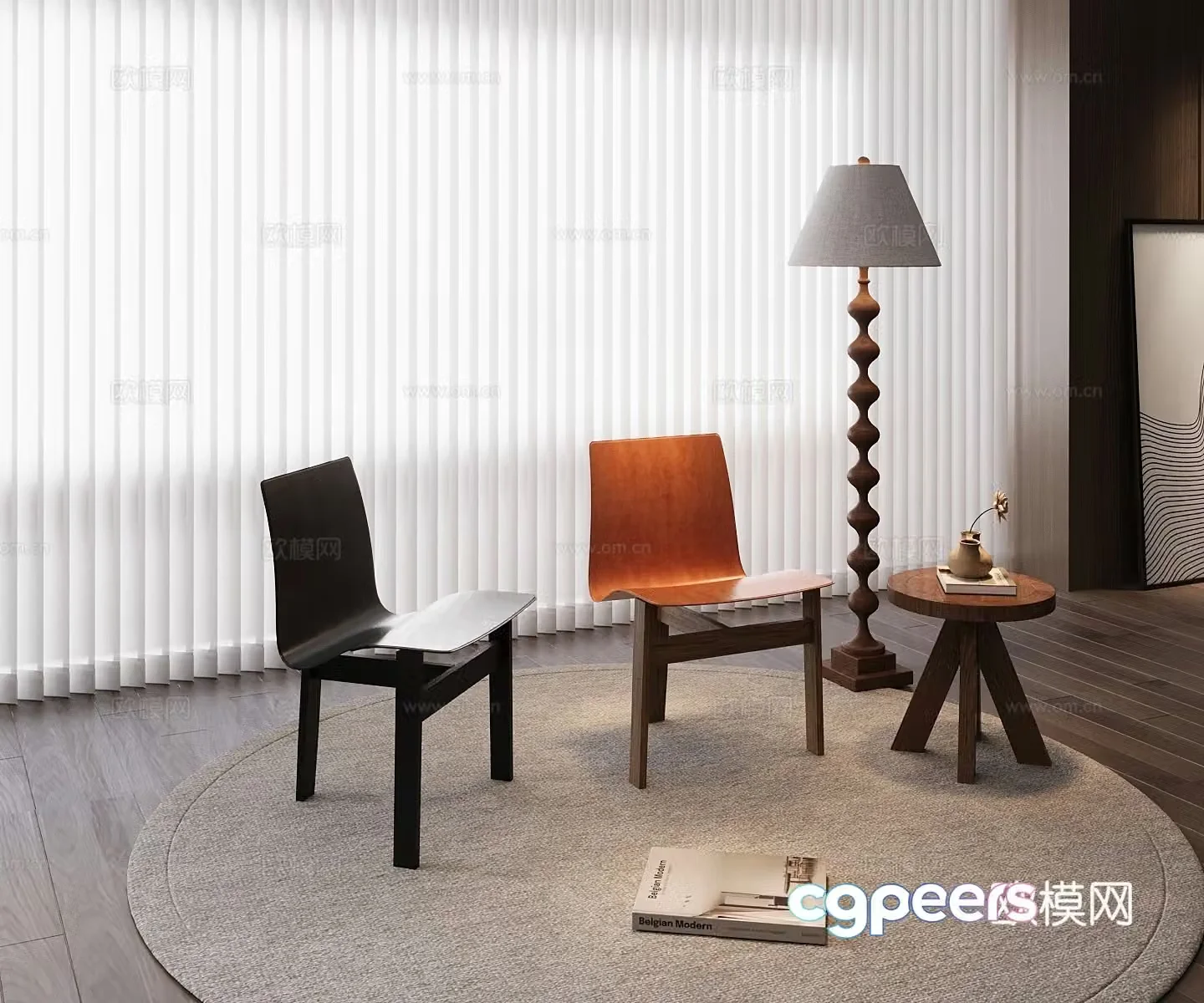 Modern leisure chair 3d model