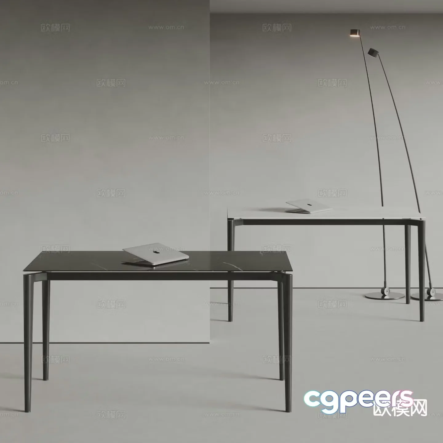 Bonaldo modern dining table marble dining table 3d model