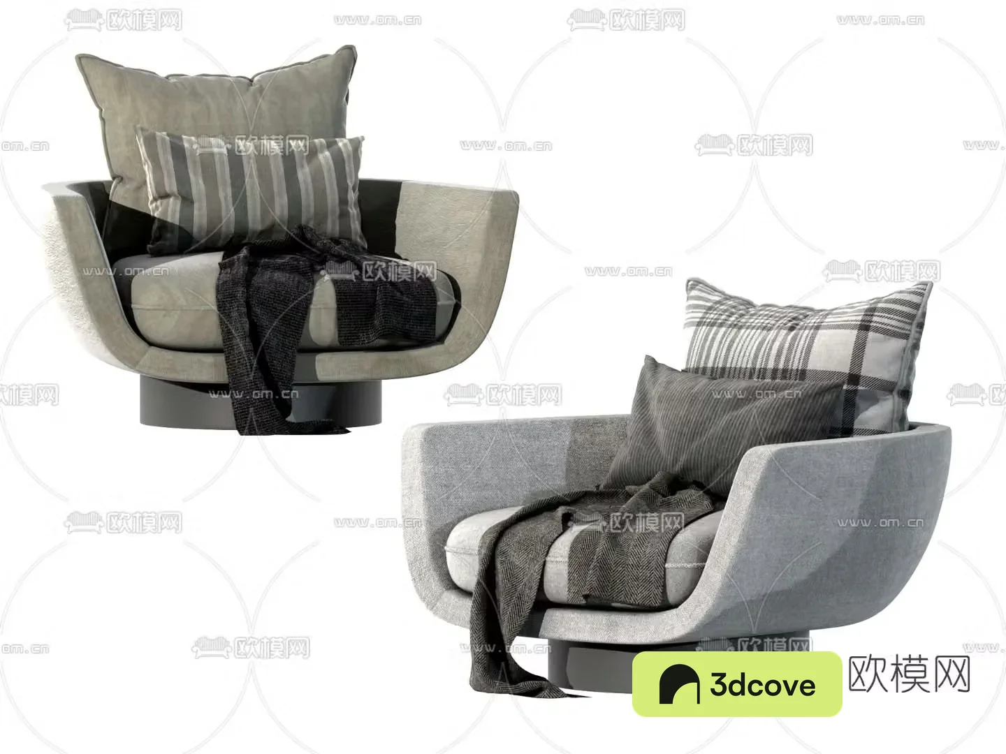 B&B italia modern gray lounge sofa