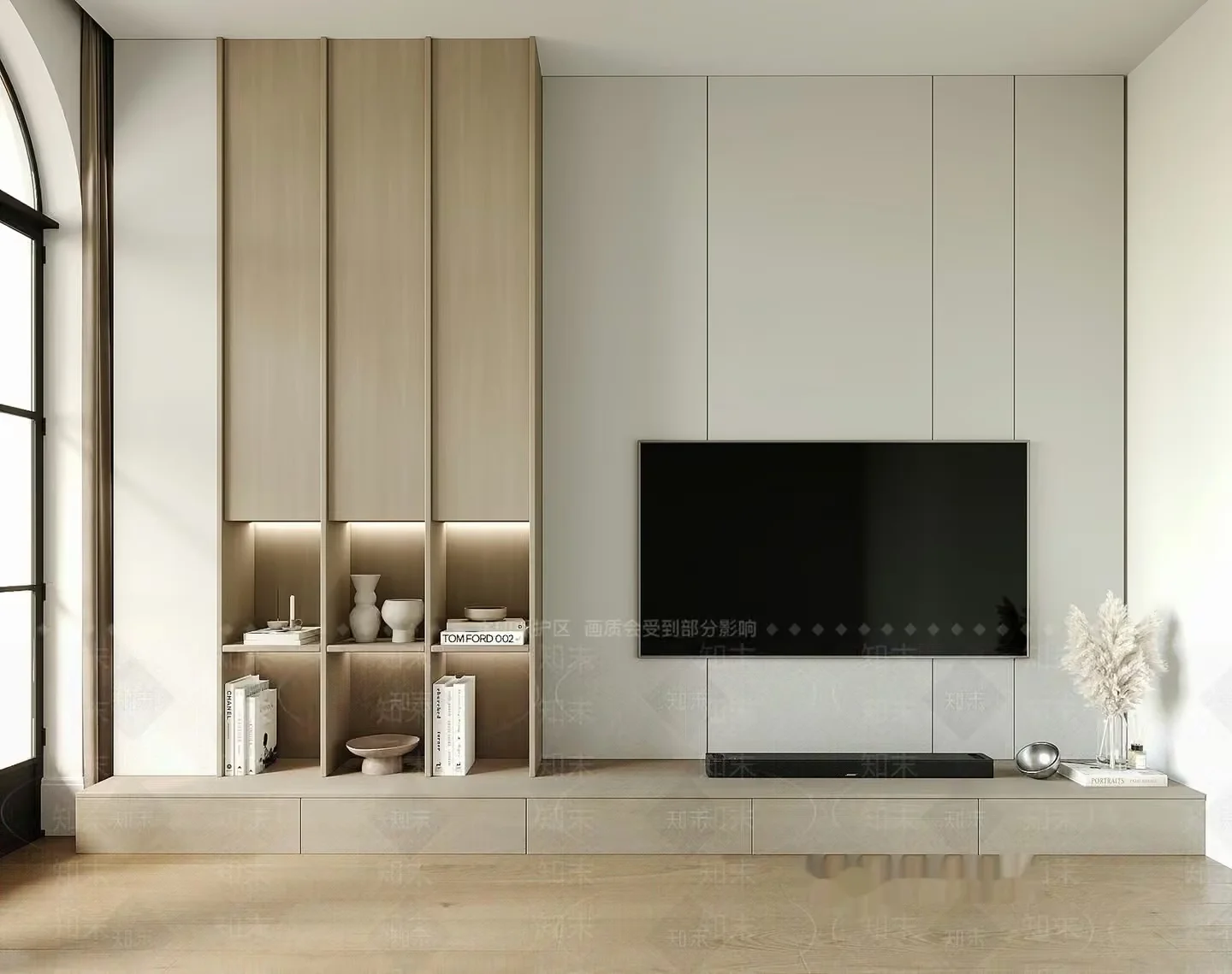 Modern Entertainment Unit 3D Model – 4959 – VRAY Render