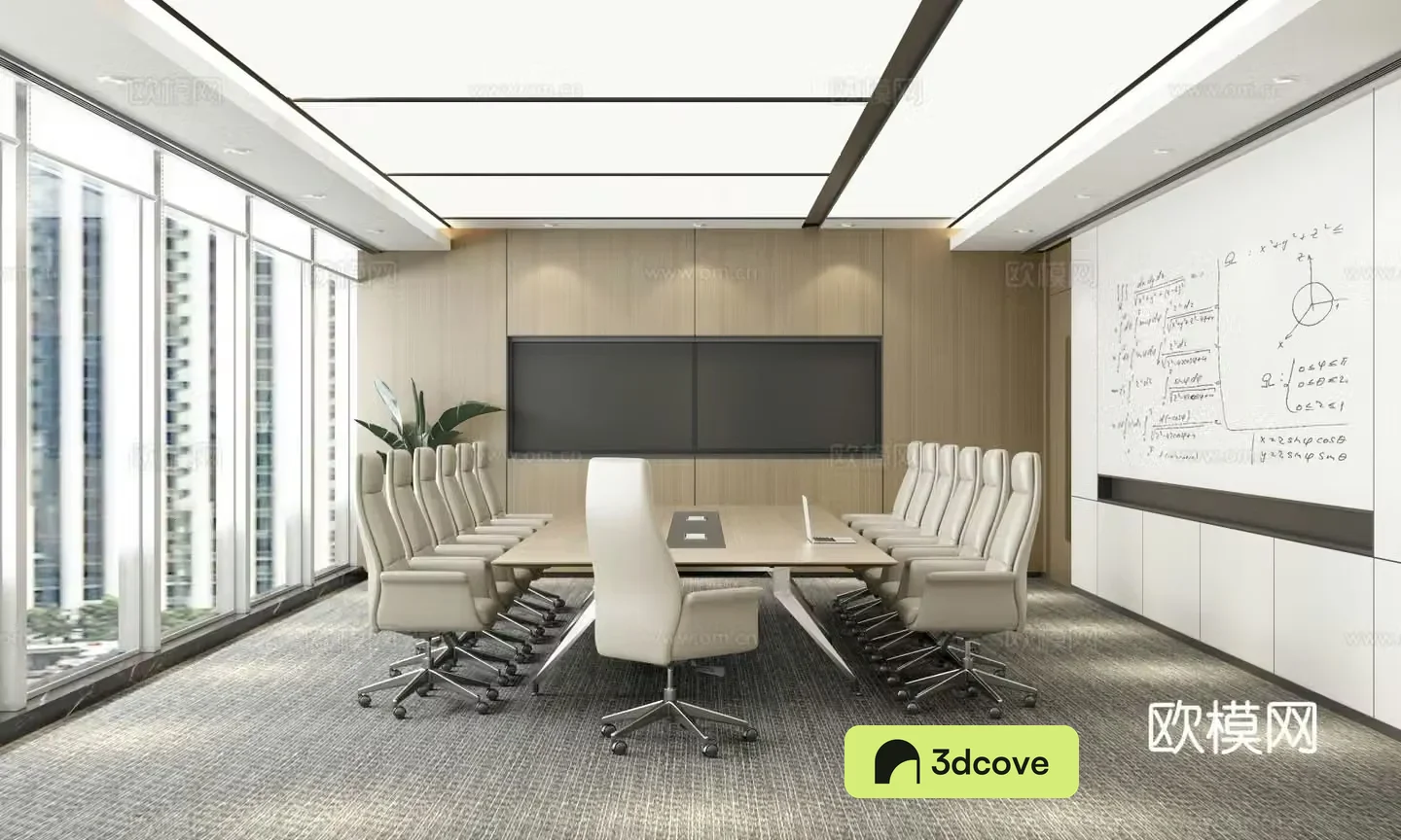 Modern conference room Training room Multifunctional room Video conference room