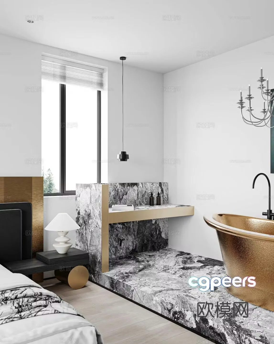 Modern bathroom bathroom 3d model