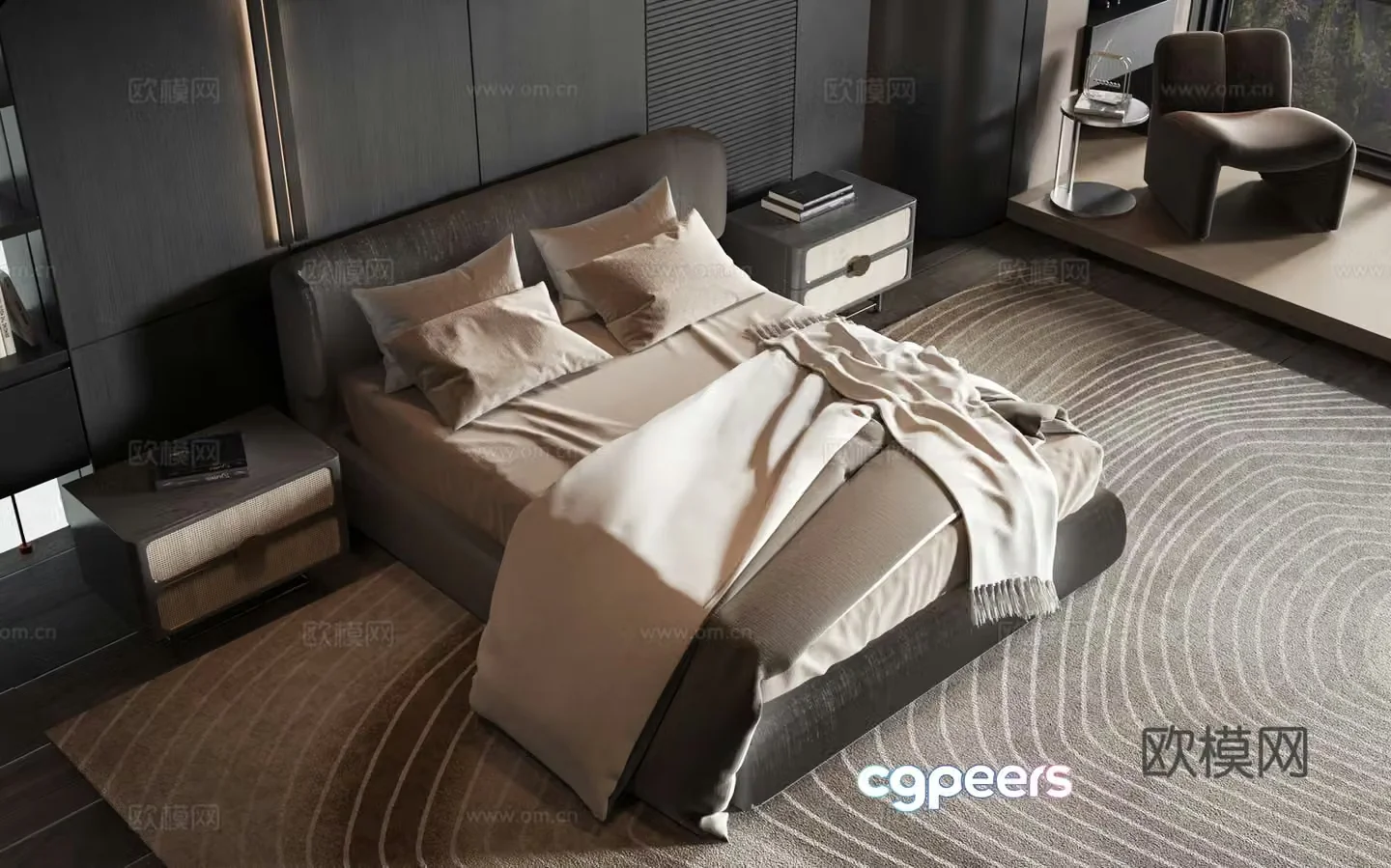 Modern style product bed 3d model