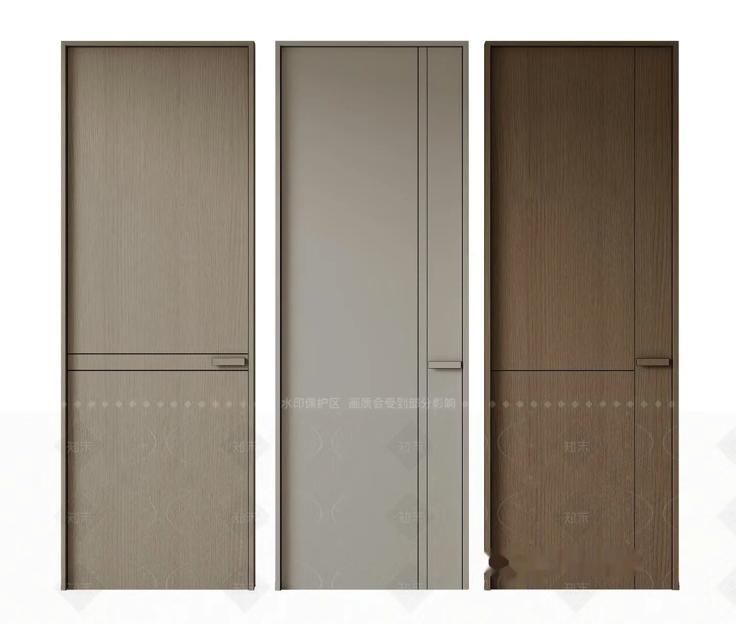 Modern Tall Doors 3D Model – 2368 – VRAY Render