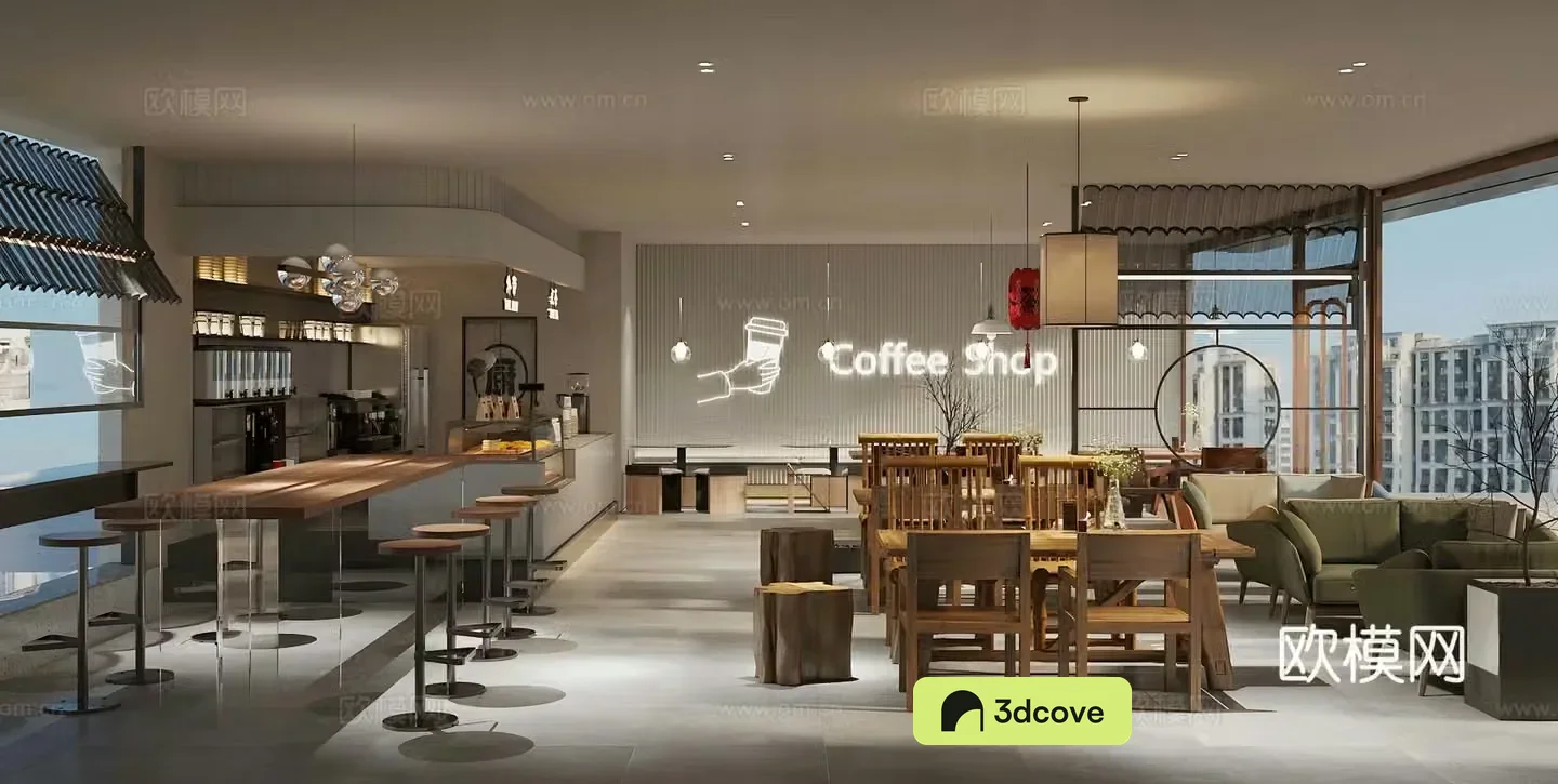 New Chinese milk tea shop cafe